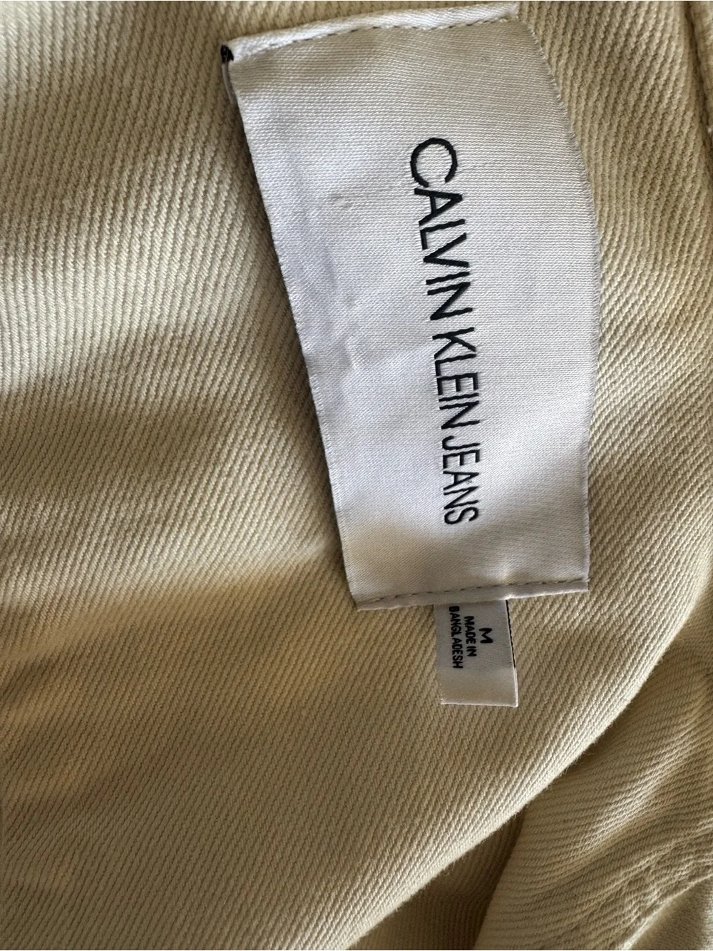 Calvin Klein Light Beige Cotton Shirt Jacket
